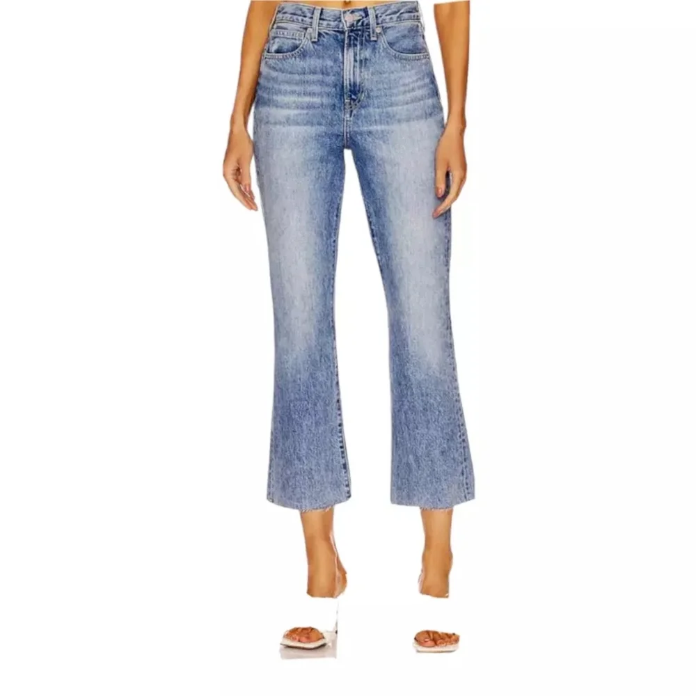 $248 Veronica Beard Women's Blue Carly High Rise Kick Flare Jeans PantsSize 26/2 - Picture 2 of 15